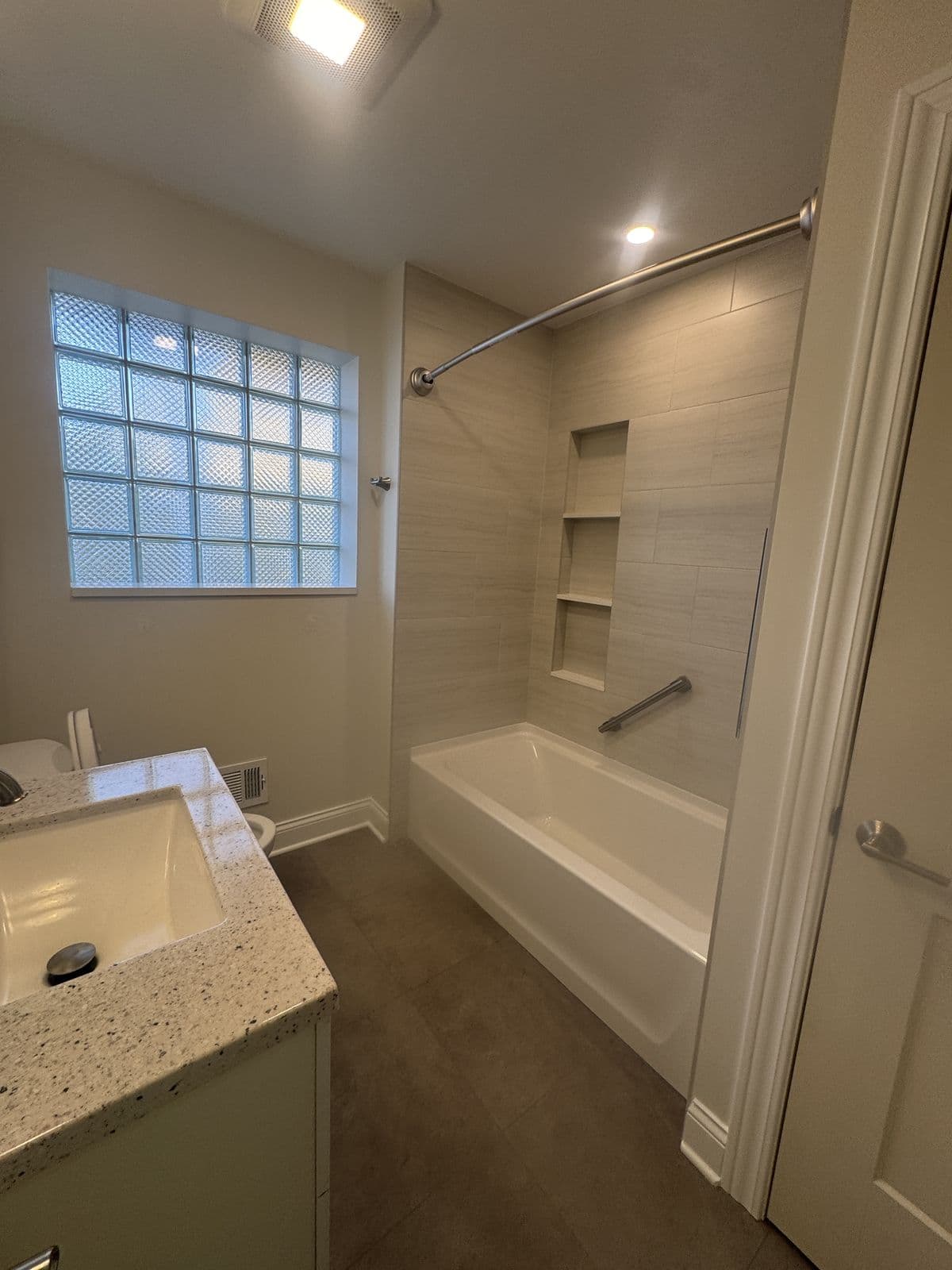 Bathroom before and after the gut renovation — after